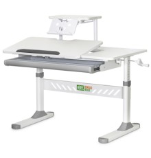Парта ErgoKids з полицею Grey (TH-310 W/G + BD-S30 G)
