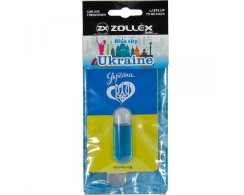 Ароматизатор для автомобіля Zollex UKRAINE Blue sky (3931652)