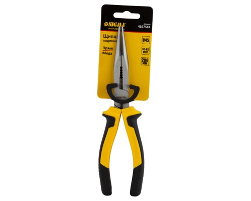 Плоскогубці Sigma довгогубці прямі 200мм Standard (4357541) (4357541)