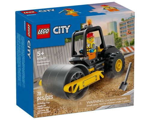 Конструктор LEGO City Будівельний паровий каток 78 деталей (60401)