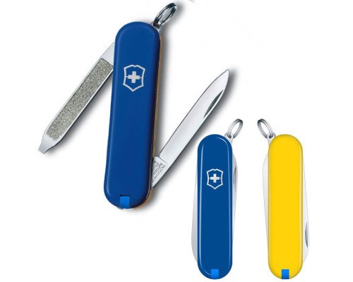 Ніж Victorinox Escort Ukraine 58 мм Синьо-жовтий (0.6123.2.8)