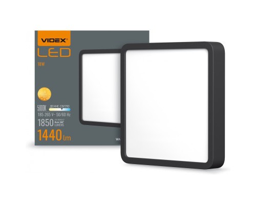 Світильник Videx 18W 5000K Black (VL-DLSS-185B)