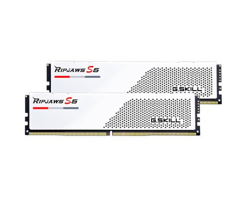 Модуль пам'яті для комп'ютера DDR5 32GB (2x16GB) 5600 MHz Ripjaws S5 Matte White G.Skill (F5-5600J3036D16GX2-RS5W)