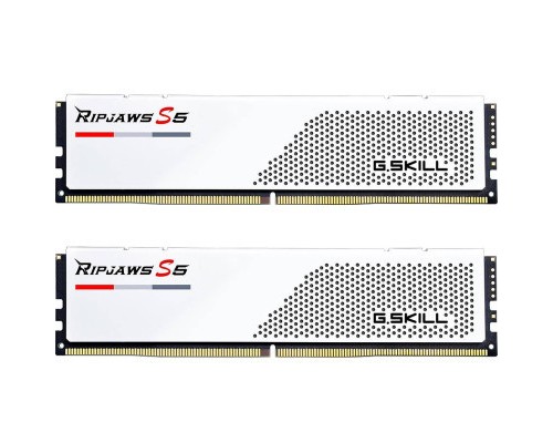 Модуль пам'яті для комп'ютера DDR5 32GB (2x16GB) 5600 MHz Ripjaws S5 Matte White G.Skill (F5-5600J3036D16GX2-RS5W)