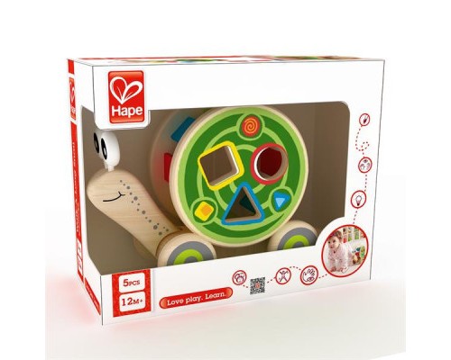 Каталка Hape дерев'яна Равлик (E0349)