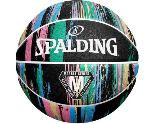 М'яч баскетбольний Spalding Marble Ball чорна пастель Уні 7 84405Z (689344406565)