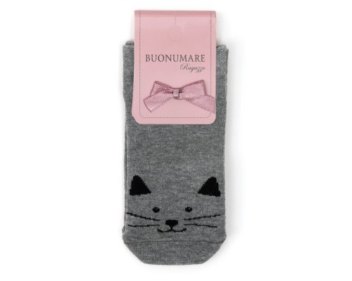 Шкарпетки дитячі BNM з котиком (M0C0201-0141-7G-grey)