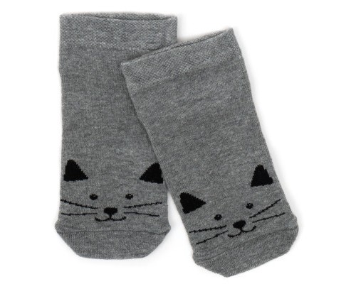 Шкарпетки дитячі BNM з котиком (M0C0201-0141-7G-grey)