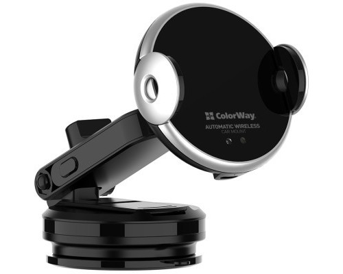 Універсальний автотримач ColorWay AutoSense Car Wireless Charger 15W (Dashboard + Air Vent) (CW-CHAW039Q-BK)