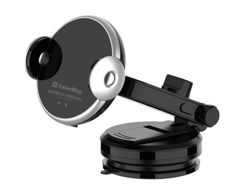 Універсальний автотримач ColorWay AutoSense Car Wireless Charger 15W (Dashboard + Air Vent) (CW-CHAW039Q-BK)