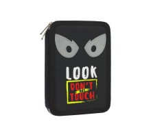 Пенал Cool For School 2 відділення з відворотами Чорний (CF87269)