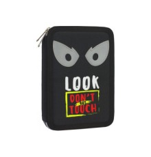 Пенал Cool For School 2 відділення з відворотами Чорний (CF87269)