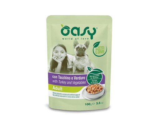 Вологий корм для собак OASY One Protein Formula Adult індичка та овочі 100 г (8054329510605)