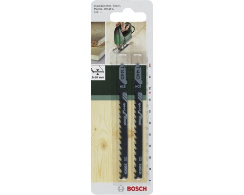 Полотно Bosch по дереву, T 144 D, 4-5.2х100мм, 2шт (2.609.256.718)
