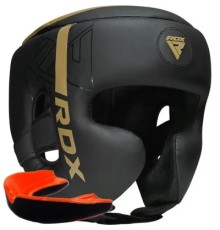 Боксерський шолом RDX F6 KARA Matte Golden XL (HGR-F6MGL-XL)