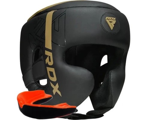 Боксерський шолом RDX F6 KARA Matte Golden XL (HGR-F6MGL-XL)