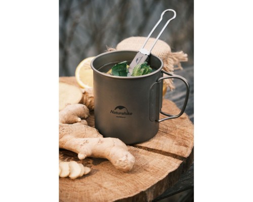 Ложка-виделка туристична Naturehike титанова NH19C001-J (6927595734766)