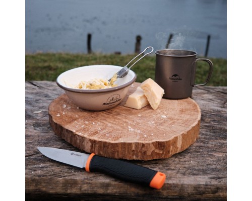 Ложка-виделка туристична Naturehike титанова NH19C001-J (6927595734766)