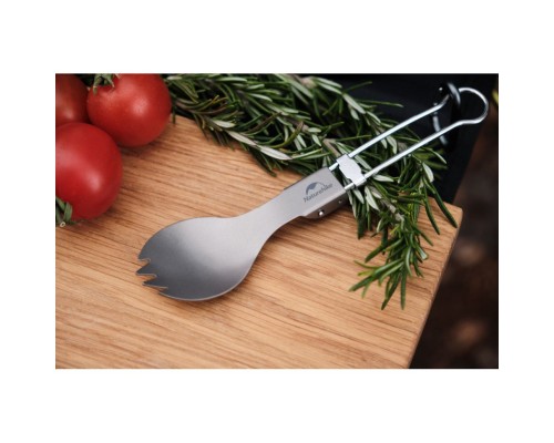 Ложка-виделка туристична Naturehike титанова NH19C001-J (6927595734766)