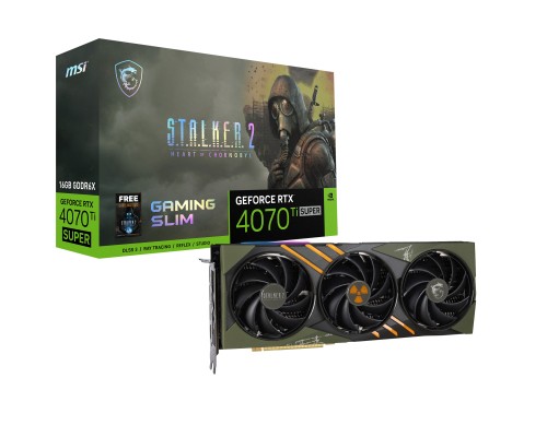 Відеокарта MSI GeForce RTX4070Ti SUPER 16Gb GAMING SLIM STALKER 2 EDITION (RTX 4070 Ti SUPER 16G GAMING SLIM STALKER 2 EDITION)