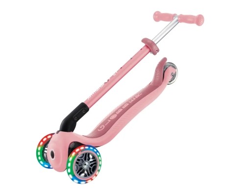 Самокат Globber Primo Foldable Lights колеса з підсвіткою до 50 кг 3+ Пастельно-рожевий (432-211-3)