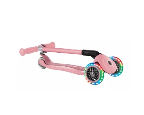 Самокат Globber Primo Foldable Lights колеса з підсвіткою до 50 кг 3+ Пастельно-рожевий (432-211-3)