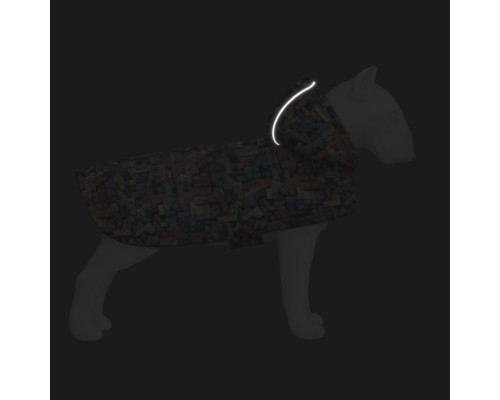 Дощовик для тварин WAUDOG Clothes Накидка з капюшоном Блоки L (358-4056)