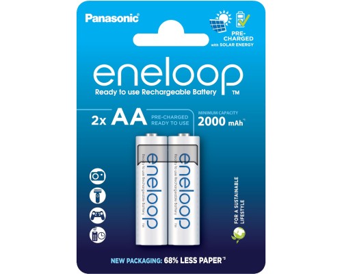 Акумулятор Panasonic AA Eneloop 2000mAh NI-MH * 2 (BK-3MCDE/2CP)