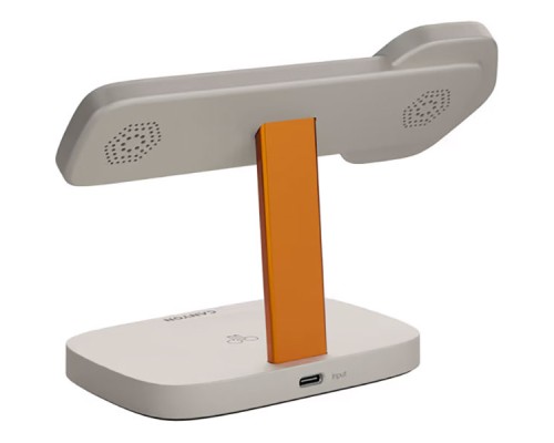 Зарядний пристрій Canyon wireless charger HEXAGON WCS-310 3in1 LightGrey/Orange (CNS-WCS310LGOR)