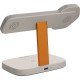 Зарядний пристрій Canyon wireless charger HEXAGON WCS-310 3in1 LightGrey/Orange (CNS-WCS310LGOR)