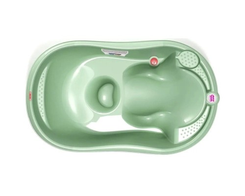 Ванночка Ok Baby Onda з анатомічною гіркою і термодатчиком, зелений (38231200)