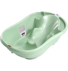 Ванночка Ok Baby Onda з анатомічною гіркою і термодатчиком, зелений (38231200)