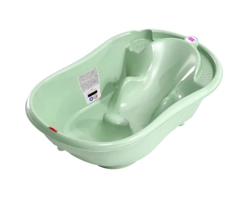 Ванночка Ok Baby Onda з анатомічною гіркою і термодатчиком, зелений (38231200)