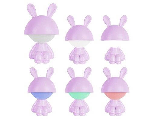 Нічник Kite Світильник LED з акумулятором Cute Bunny, фіолетовий (K25-316-1-5)