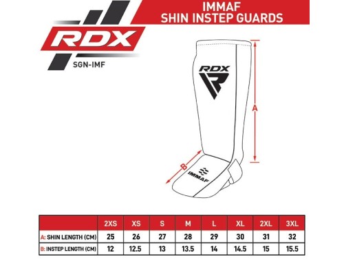 Захист гомілки і стопи RDX Neoprene Shin Instep IMMAF-1-Blue XL (SGN-IMF-1U-XL)