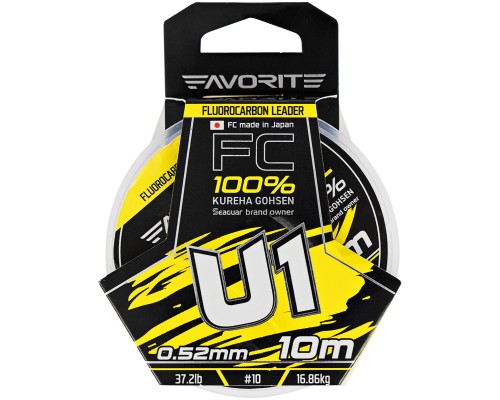 Флюорокарбон Favorite U1 FC 10m 10/0.52mm 37.2lb/16.86kg (1693.11.88)