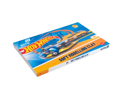 Пластилін Kite Hot Wheels восковий, 24 кольори, 480 г (HW25-089)