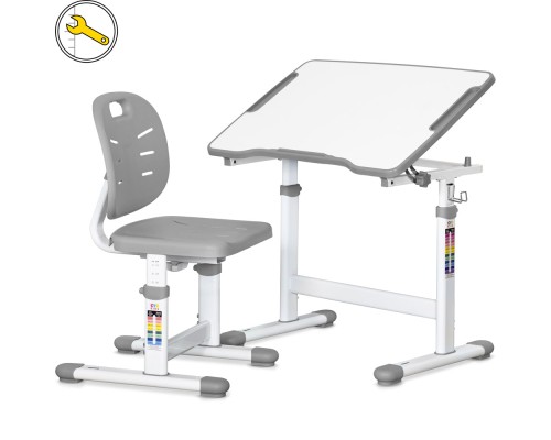 Парта зі стільцем Evo-kids Ergo Grey (Evo-03 Ergo G)