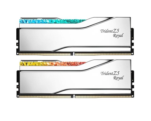 Модуль пам'яті для комп'ютера DDR5 64GB (2x32GB) 6400 MHz Trident Z5 Royal Silver G.Skill (F5-6400J3239G32GX2-TR5S)