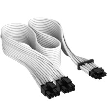 Кабель живлення video power 12+4pin PCIe Gen 5 12VHPWR 600W white Corsair (CP-8920332)