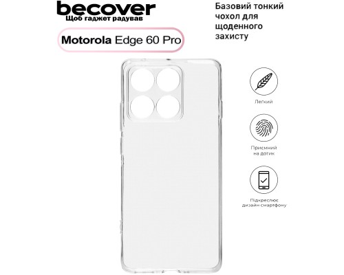 Чохол до мобільного телефона BeCover Motorola Edge 60 Pro Transparent (713775)