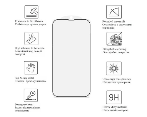 Скло захисне Drobak Ceramics Xiaomi Redmi Note 13 Pro / Mi13T / Mi13T Pro (595969)