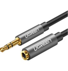 Кабель мультимедійний 3.5mm M to 3.5mm F 1.0m AV118 gray Ugreen (10592)