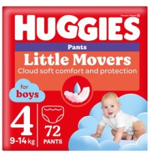 Підгузки Huggies Little Movers/Pants 4 (9-14 кг) Box для хлопчиків 72 шт (5029053564104)