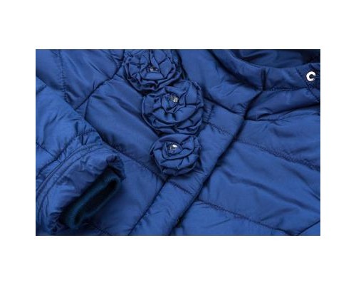 Куртка дитяча Snowimage подовжена з капюшоном і квіточками (SICY-G107-110G-blue)