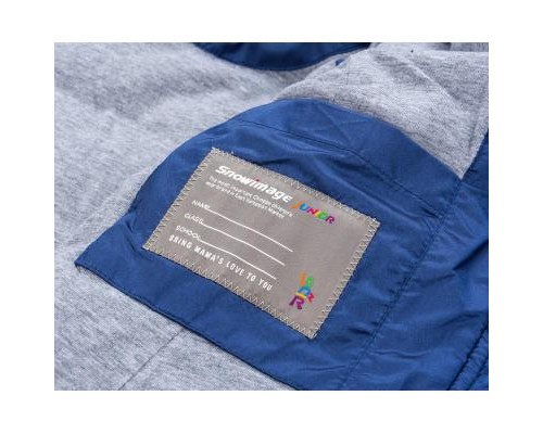 Куртка дитяча Snowimage подовжена з капюшоном і квіточками (SICY-G107-110G-blue)