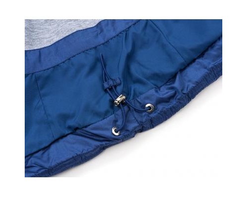 Куртка дитяча Snowimage подовжена з капюшоном і квіточками (SICY-G107-110G-blue)