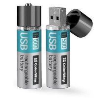 Акумулятор ColorWay AA USB 1200 mAh 1.5V R6 * 2 (CW-UBAA-02) 