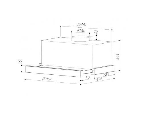 Витяжка кухонна Interline SLIM ULTRA X/S A/60 (SLIMULTRAX/SA/60)