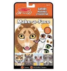 Набір для творчості Melissa&Doug Блокнот з багаторазовими наліпками Сафарі (MD30510)